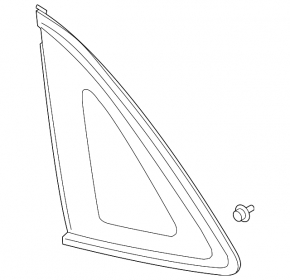 Window blind glass rear right Ford Escape MK4 20- tinted, matte