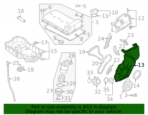 Front Engine Cover VW Passat b7 12-15 USA 3.6