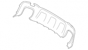 Mercedes GLA 15-17 rear bumper trim with night pkg