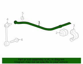 Rear stabilizer bar Cadillac ATS 13-18 14mm