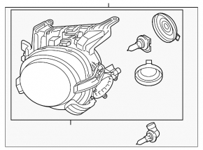 Nissan Juke 15-17 halogen left front headlight