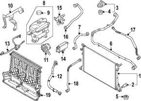 Upper radiator deflector Kia EV9 24-25