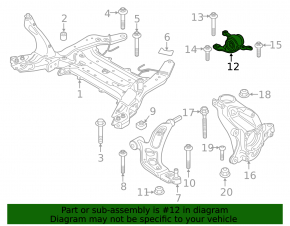 Lower control arm silent block front left BMW X1 F48 16-22 with bracket