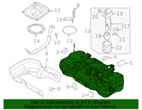 Fuel tank Kia Niro 23- HEV