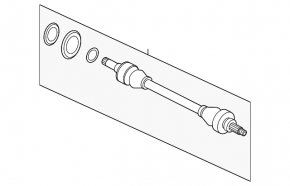 Drive axle rear left BMW 5 F10 11-16 3.0T RWD d-38mm