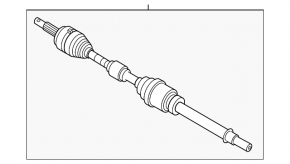 Front right axle shaft for Nissan Rogue 08-15 AWD