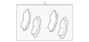 Front brake pads for Lexus ES350 07-12