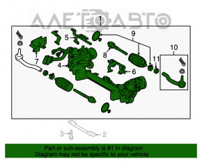 Steering rack Infiniti Q50 17-24 RWD EPS