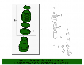 Rear right air spring for Audi A6 04-11