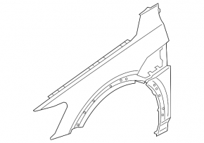 Front right wing for Audi E-Tron 19-23