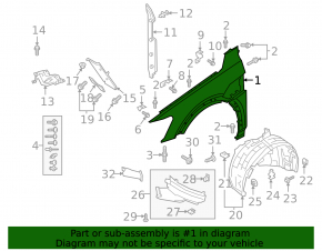 Front right wing for Audi E-Tron 19-23