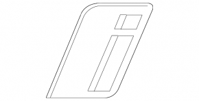 Emblem with the inscription "i" on the front right wing of the BMW 3 F30 17-18