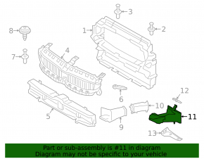 Air duct of additional radiator left BMW 3 G20 19-25 M340i,