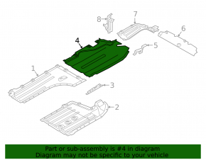 Rear left underbody protection MW X7 G07 19-26 type 2