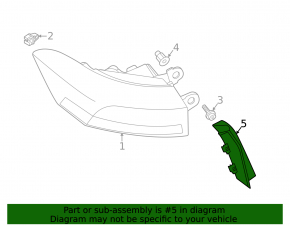 Outer wing light trim right VW Passat 20-22