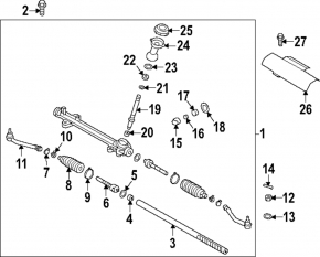 Left steering rod for Hyundai Santa Fe 24-26
