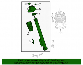 Land Rover Range Rover 22-25 electric rear right shock absorber