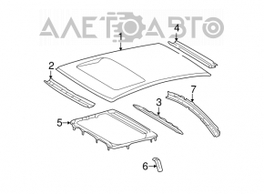 Metal roof for a sunroof for a Toyota Solara 2.4 04-08
