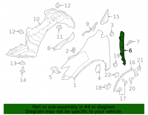 Right door-wing seal for Nissan Murano z52 15-24