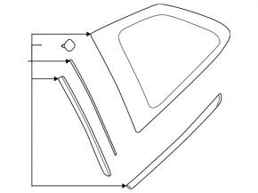 Rear left fixed glass window for Subaru Forester 19-24 SK