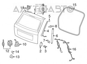 Dodge Durango 14- Tailgate Lock