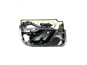 Jeep Cherokee KL 19-22 front right door panel, black with black leather insert, black leather armrest, gray molding