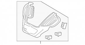 Control Panel Trim with Air Vent Acura MDX 14-20 Beige