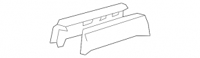 Driver's seat runner trim rear left Honda Accord 18-22 black