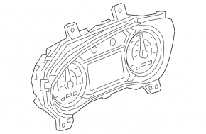 Instrument cluster GMC Terrain 18-19 LYX, LTG