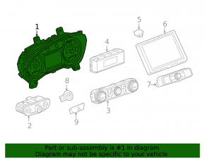 Instrument cluster GMC Terrain 18-19 LYX, LTG
