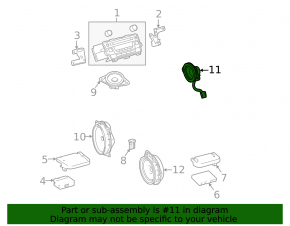 Rear left tweeter JBL Toyota Prius 30 10-11