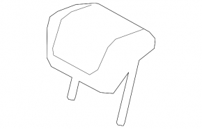 Rear left headrest for Audi A5 F5 18-19 5D leather, brown with brown stitching