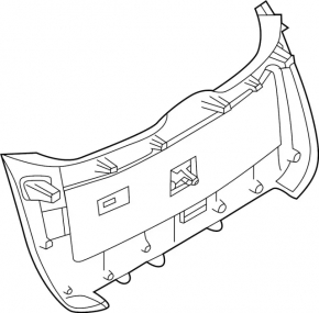 Infiniti QX50 19-25 black lower trunk lid trim