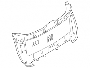 Infiniti QX50 19-25 black lower trunk lid trim