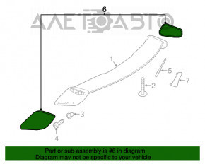 Trunk door trim side right Mercedes GLA 15-20 black gloss