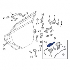 Ford Escape MK3 13- Front Left Door Handle Mechanism