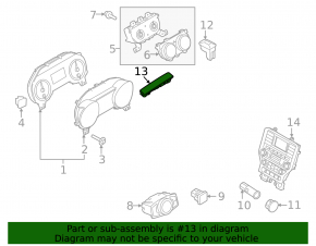 Projection of parking sensors indicator onto the windshield of Ford Mustang mk6 15-23