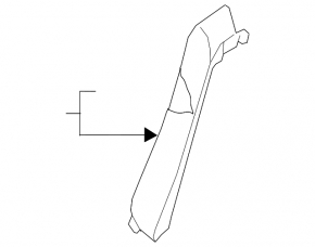 Left rear seat side panel for Mazda 6 18-21, black leather, gray stitching