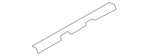 Rubber seal for Mazda CX-5 17 trunk door - upper, on body