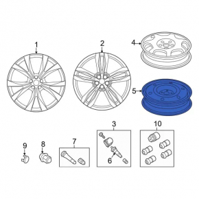 Spare tire for Ford Edge 19- R18 155/70
