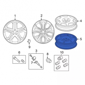 Spare tire for Ford Edge 19- R18 155/70