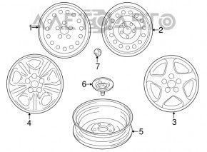 Wheel nut d21 M12x1.5 Mitsubishi Galant 04-12 for iron