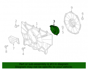 Cooling Fan Motor Left Honda CRV 20-22 Hybrid