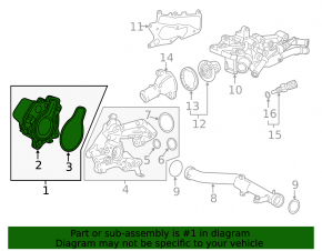 Honda CRV 20-22 hybrid water pump