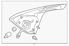 Nissan Murano z52 15-18 left inner tailgate light
