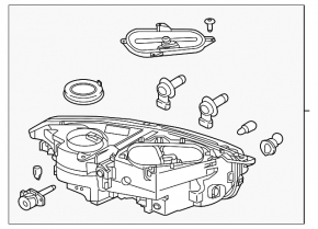 Headlight front right Volvo XC90 16-16 halogen