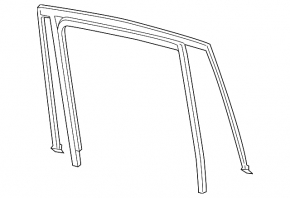 Rear left glass seal VW Atlas 18-24