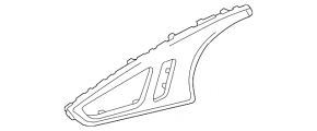 Door trim panel (cards) front left Audi A6 C7 12-18 wood (brown ash), swollen chrome, scratches