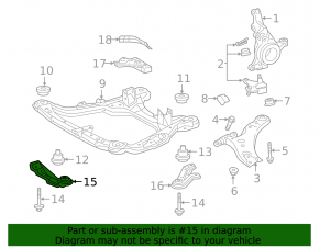 Front subframe burdock front left Lexus RX350 RX450h 16-22