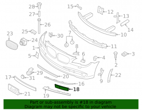 Front bumper grille right BMW 7 F01 11-15 Without m package, 2013-15, full open, Without m package, 760, 740 models, closed, Without m package, 750 models, closed